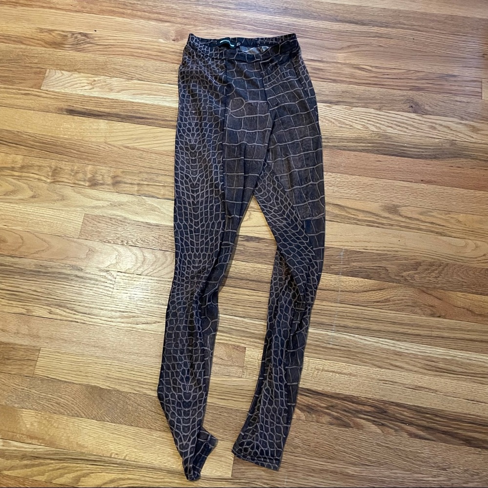 PLT Animal Print Sheer Leggings
